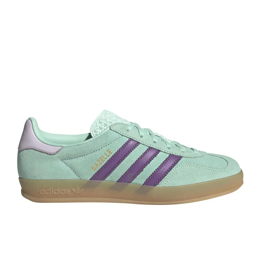 Adidas Gazelle Indoor Lace Up Womens Green Sneakers Casual Shoes JQ0192