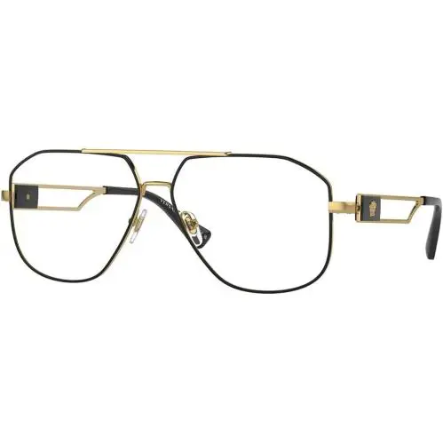 Versace VE1287 1443 Eyeglasses 57mm Black Gold / Clear Demo Lens