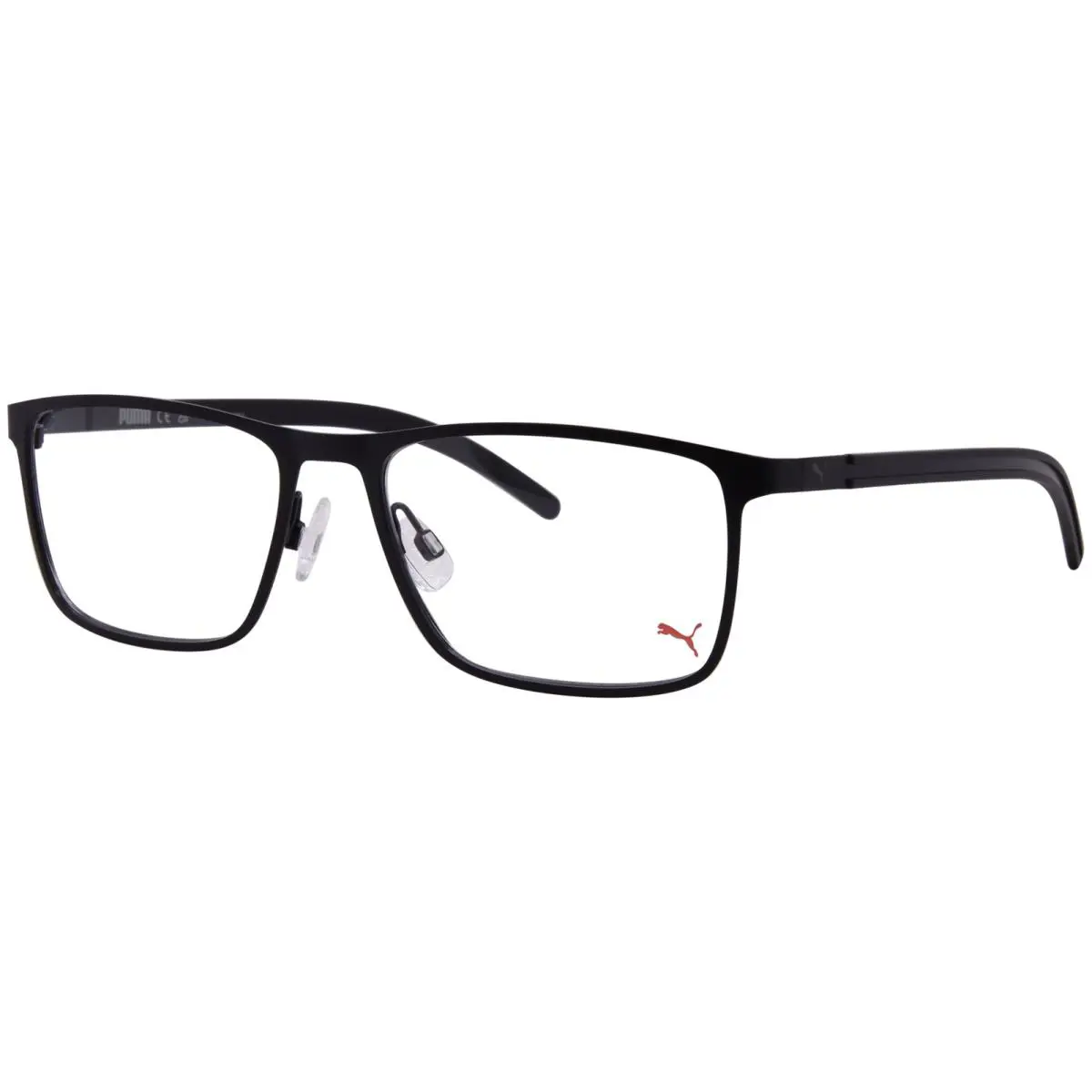 Puma PU0512O 001 Eyeglasses Frame Men`s Black Full Rim Rectangle Shape 58mm