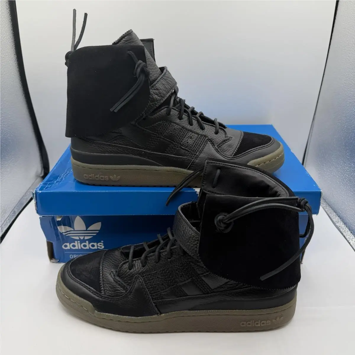Adidas Forum Hi Moc Shoes Mens Sz 10 Black Clay Suede Sneakers B27670