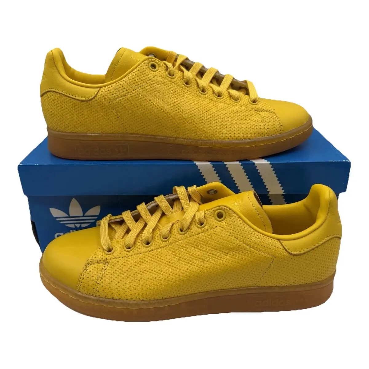 Adidas Stan Smith Adicolor Shoes Mens 8.5 Yellow Sneakers Originals S80247