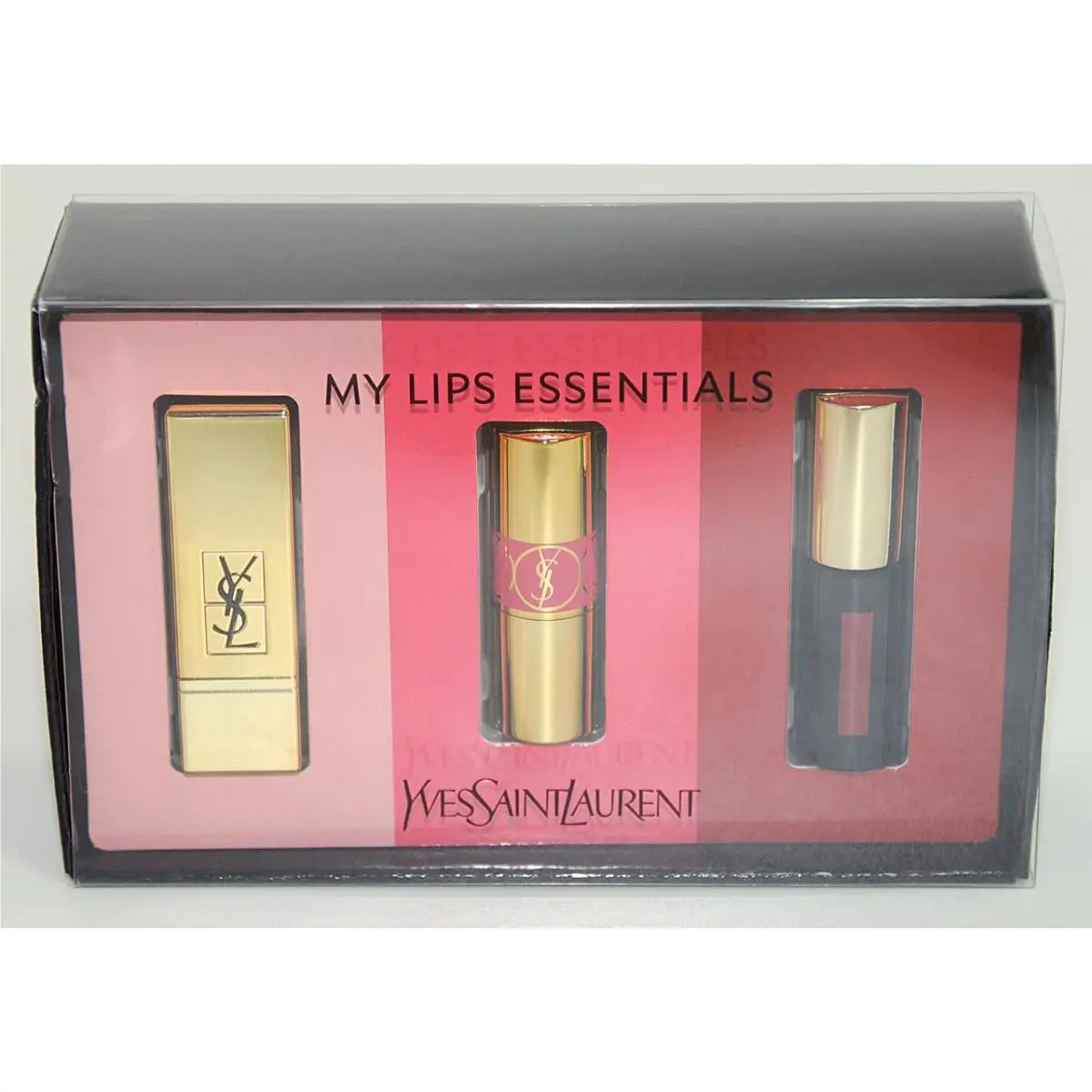 Yves Saint Laurent Ysl My Lips Essentials 3 pc Lipstick Gloss Set
