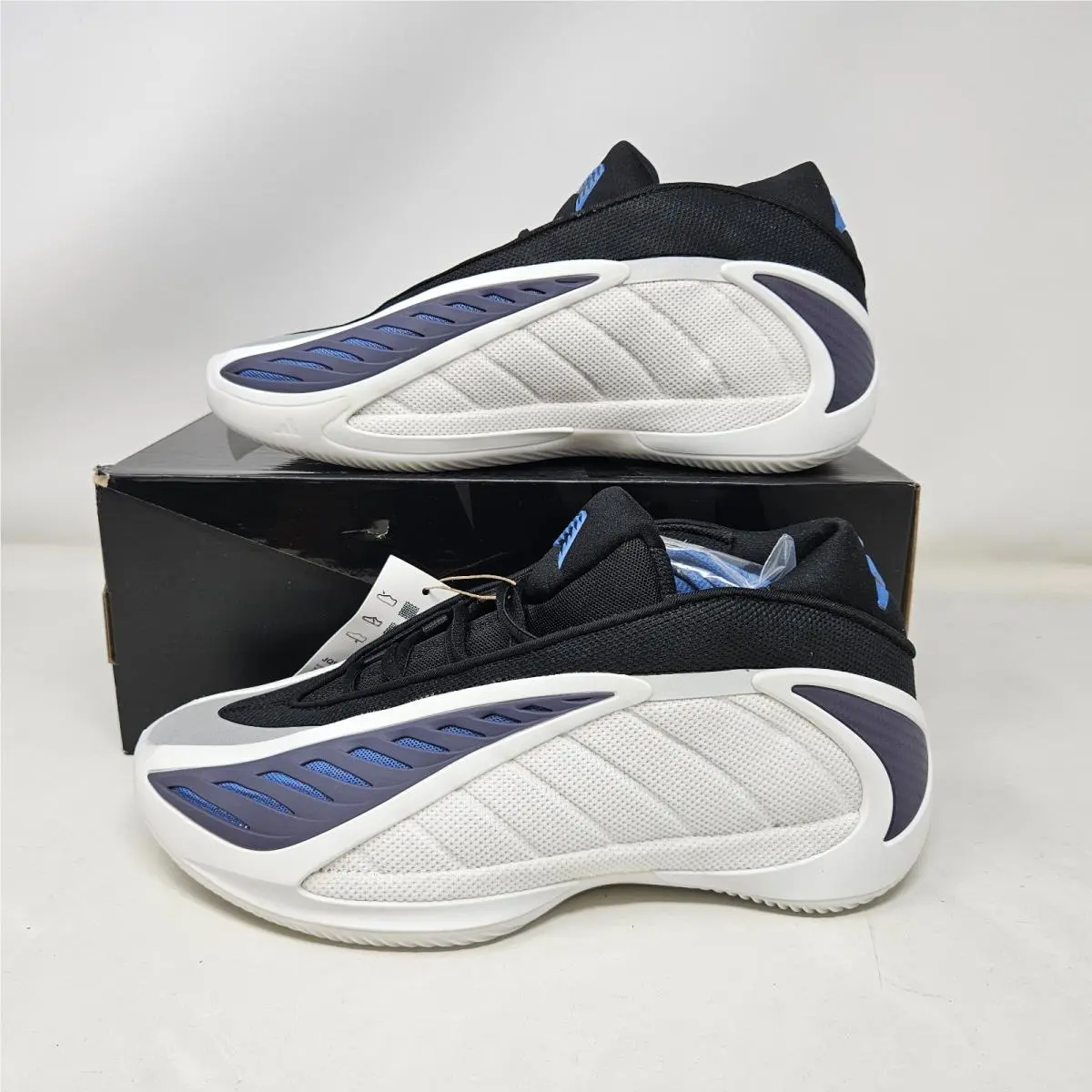 AE 2 Anthony Edwards 2 White Basketball Shoes / JQ9493 / Men`s Size 9 by Adidas