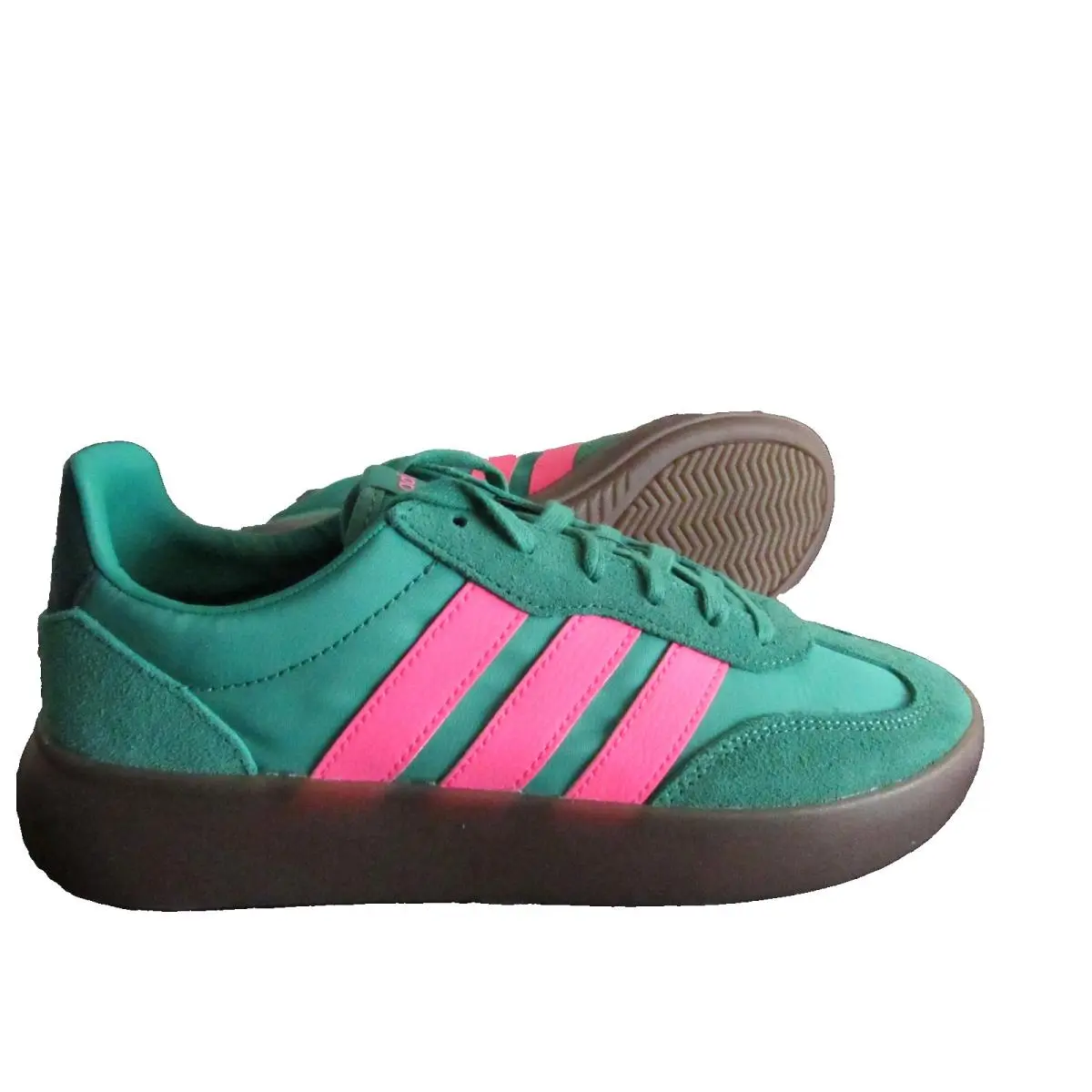 Adidas Women`s Size 8.5 Barreda Decode Semi Court Green/lucid Pink Shoes JR3540