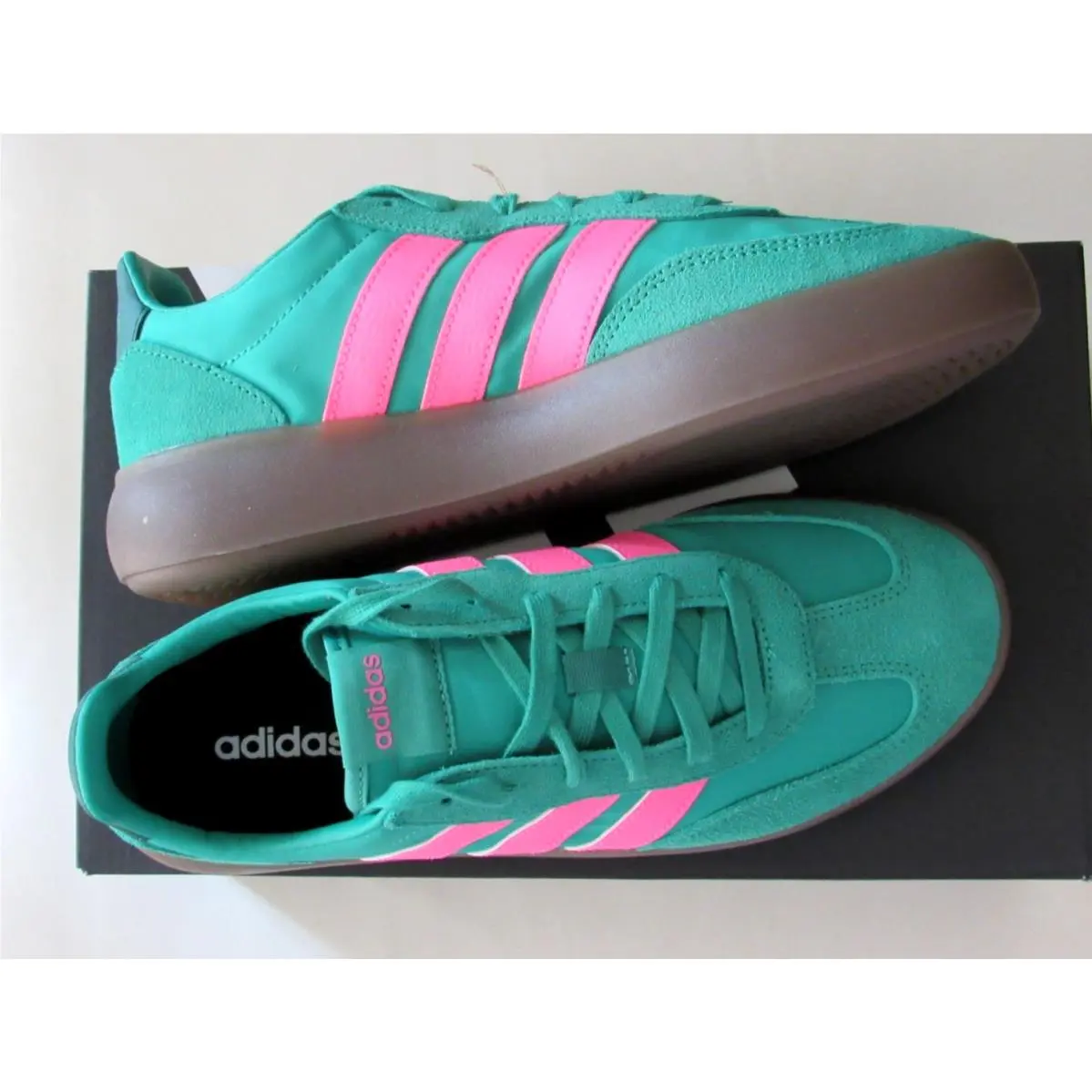 Adidas shoes - adidas Barreda - Barreda - JR3540 - Semi Court Green/Lucid Pink (UPC: 197621828325) 7