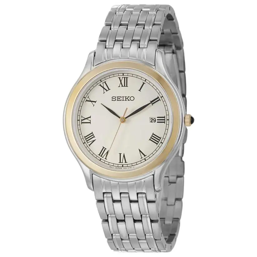 Dress Japanese Quartz Battery-powered Silver Men`s Watch by Seiko