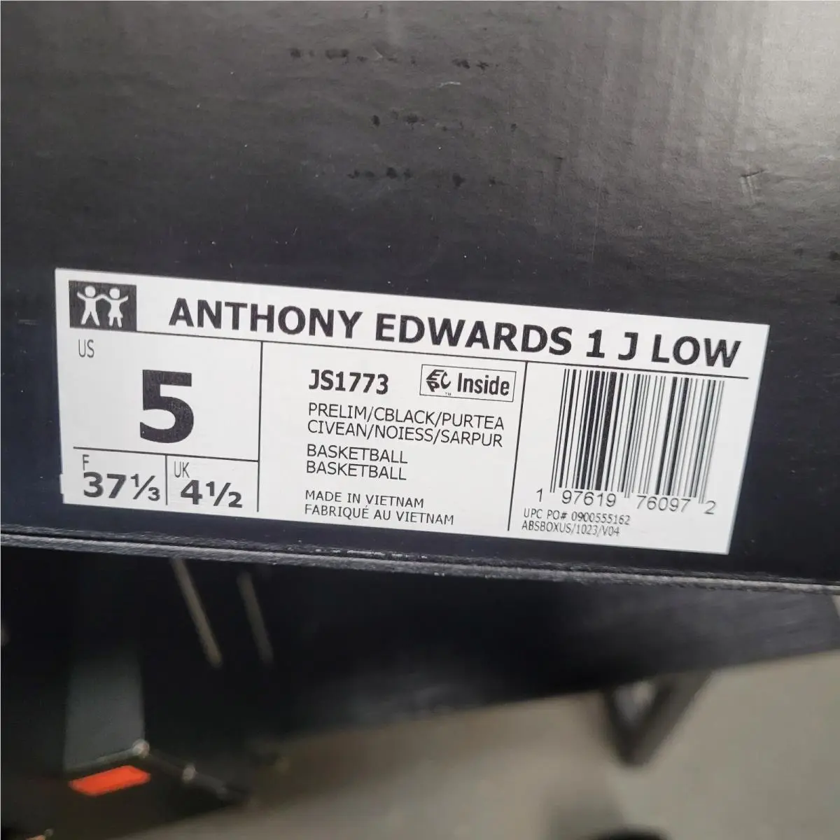 Adidas shoes - Adidas Anthony Edwards 1 J Low - JS1773 - Green 5