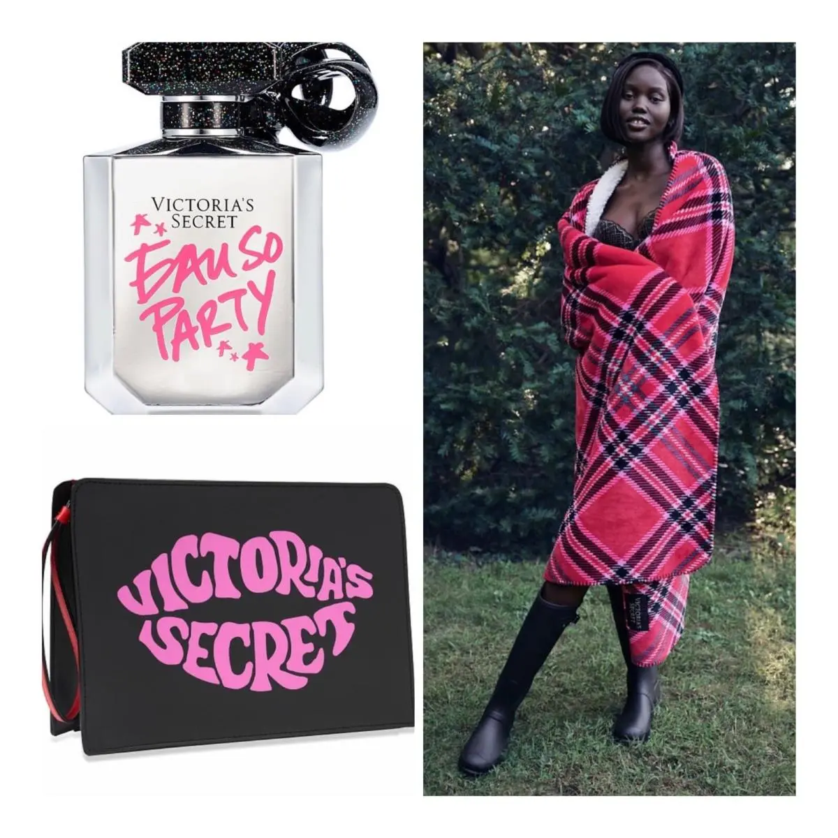 Victoria’s Secret Eau SO Party Edp 1.7 Fl.oz. / Beauty Bag / Throw Blanket