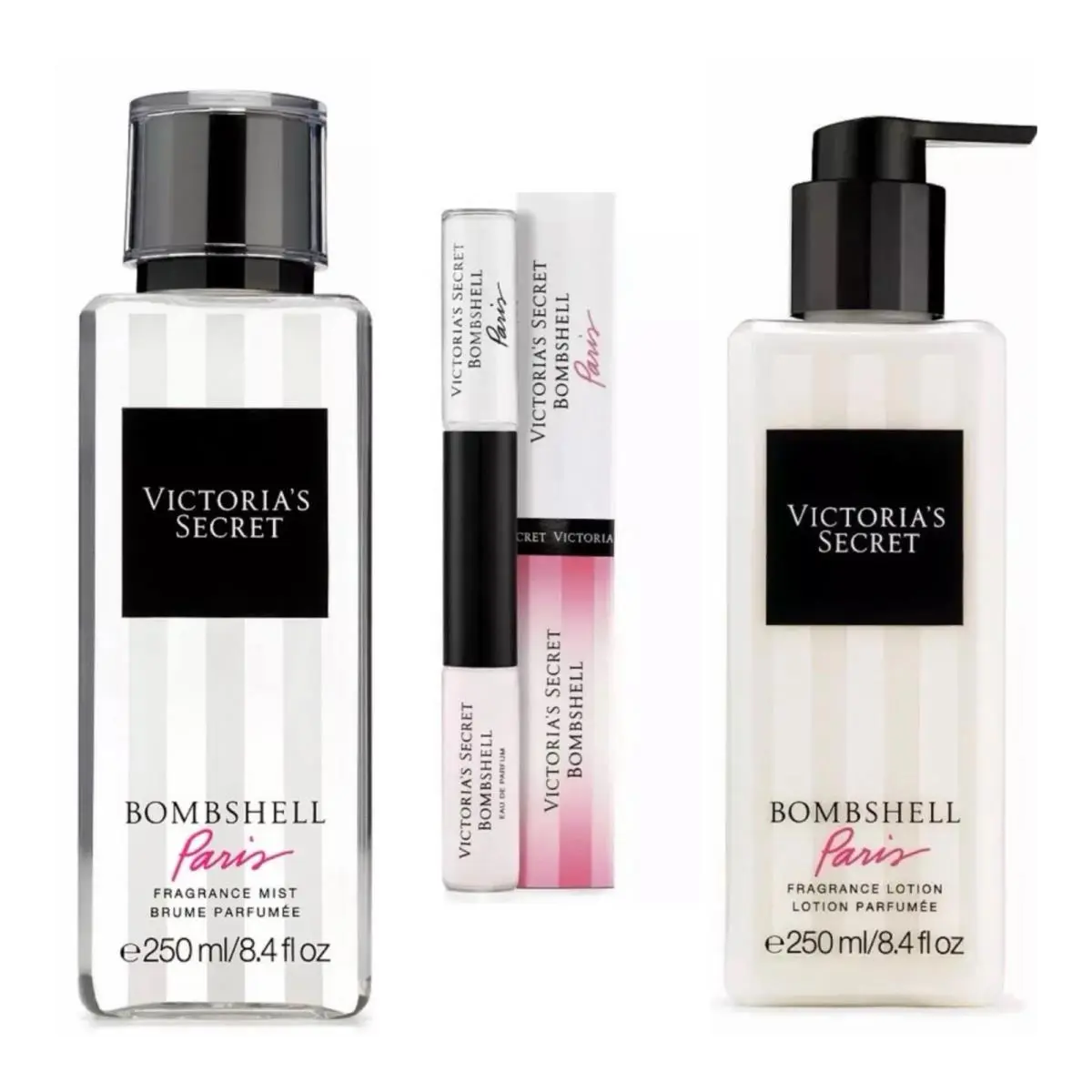 Victoria`s Secret Bombshell Paris Edp 1.7 Fl.oz. /fragrance Mist /lotion