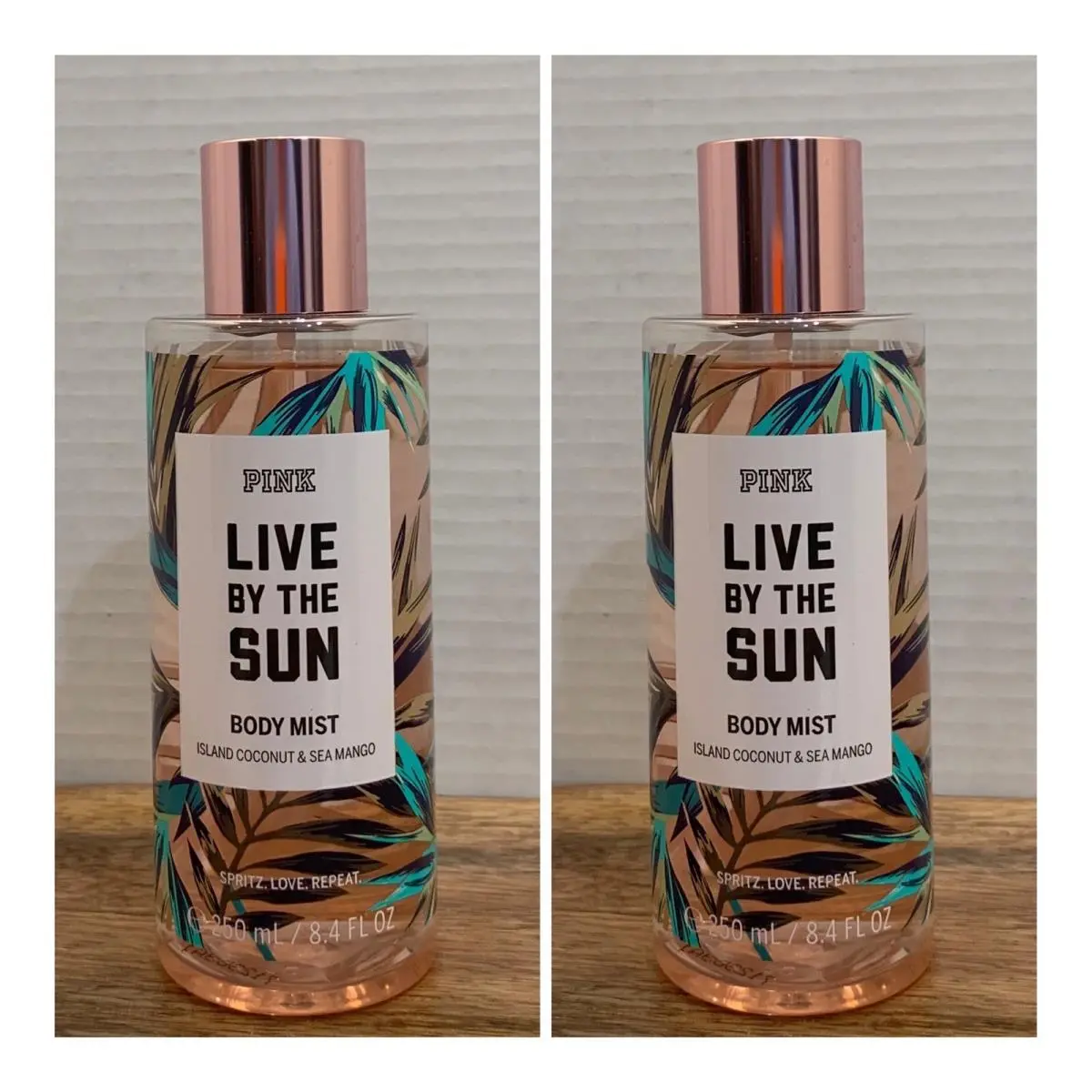 Victoria`s Secret Pink Live By The Sun Body Mist 8.4 Fl.oz. Lot of 2 by Victoria's Secret