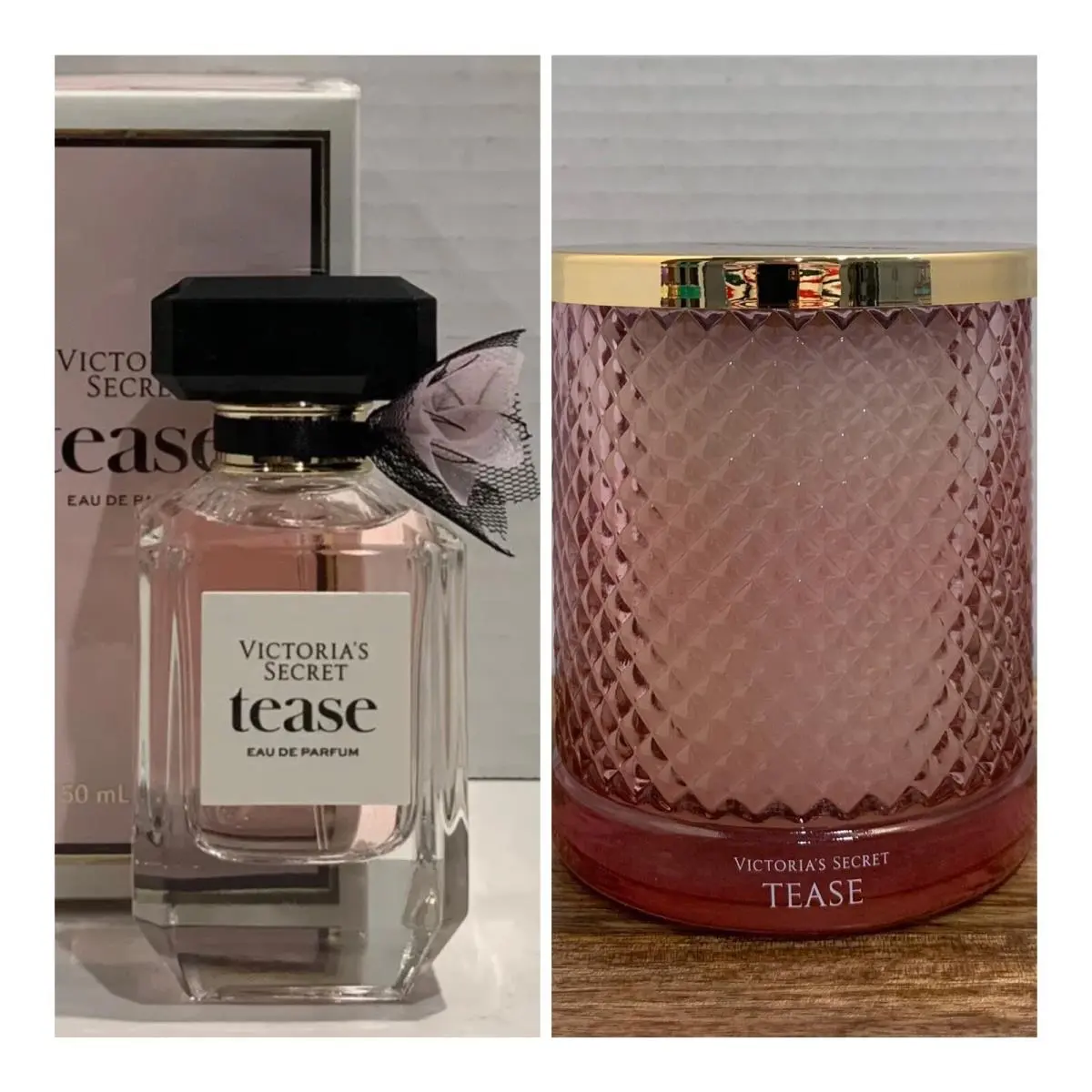 Victoria`s Secret Tease Eau de Parfum 1.7 Fl.oz. and Scented Candle by Victoria's Secret