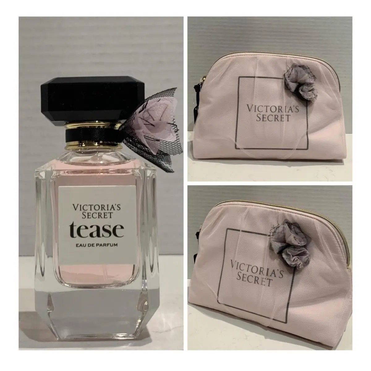 Victoria`s Secret Tease Eau de Parfum 1.7 Fl.oz. and VS Beauty Bag by Victoria's Secret