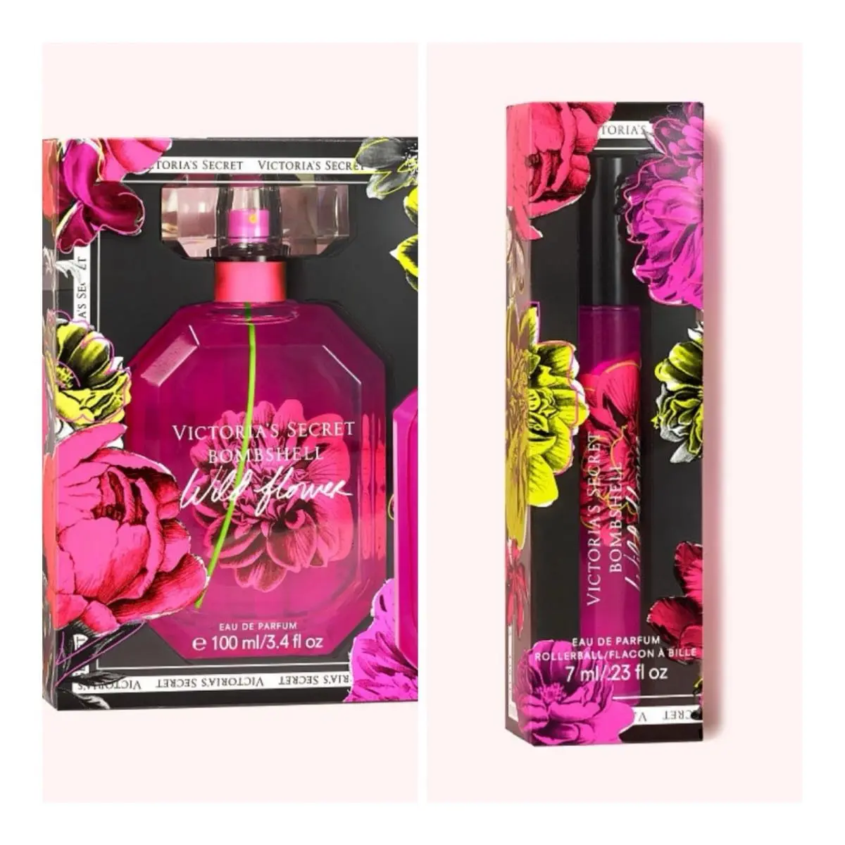 Victoria`s Secret Bombshell Wildflower Eau de Parfum 3.4 Fl.oz. and Rollerball