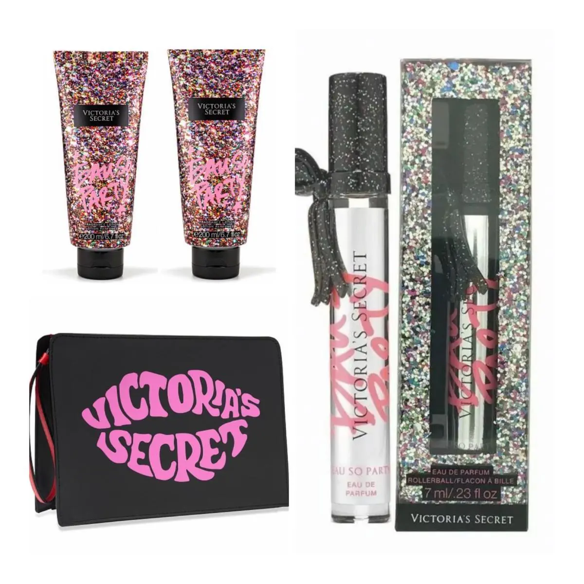 Victoria’s Secret Eau SO Party Edp Rollerball / Lotion 2 / Beauty Bag