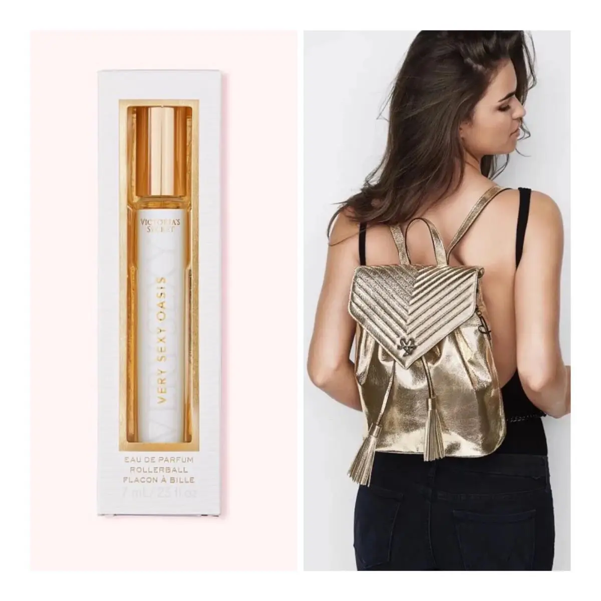 Victoria`s Secret Very Sexy Oasis Eau de Parfum Rollerball and VS Backpack