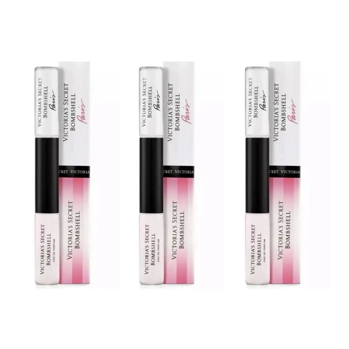 3 Victoria`s Secret Bombshell / Bombshell Paris Eau de Parfum Rollerball Duo