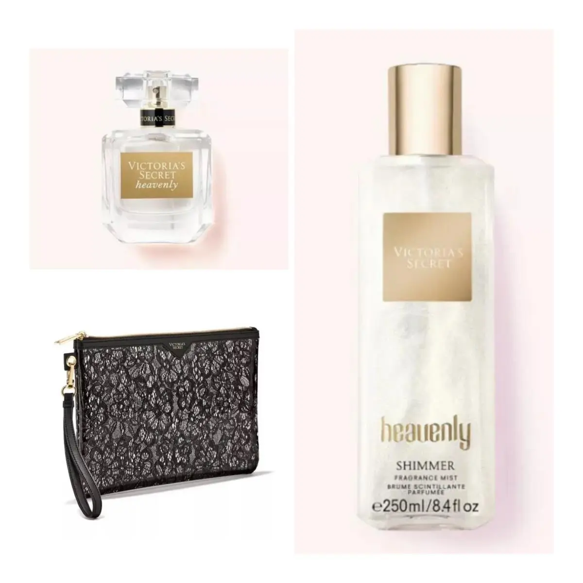 Victoria`s Secret Heavenly Eau de Parfum 1 Fl.oz / Shimmer Mist / Wristlet by Victoria's Secret