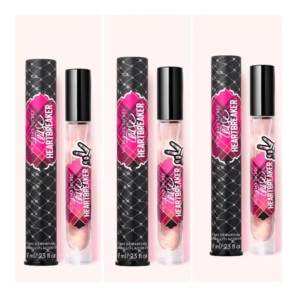 3 Victoria`s Secret Tease Heartbreaker Eau de Parfum Rollerball .23 Fl.oz by Victoria's Secret