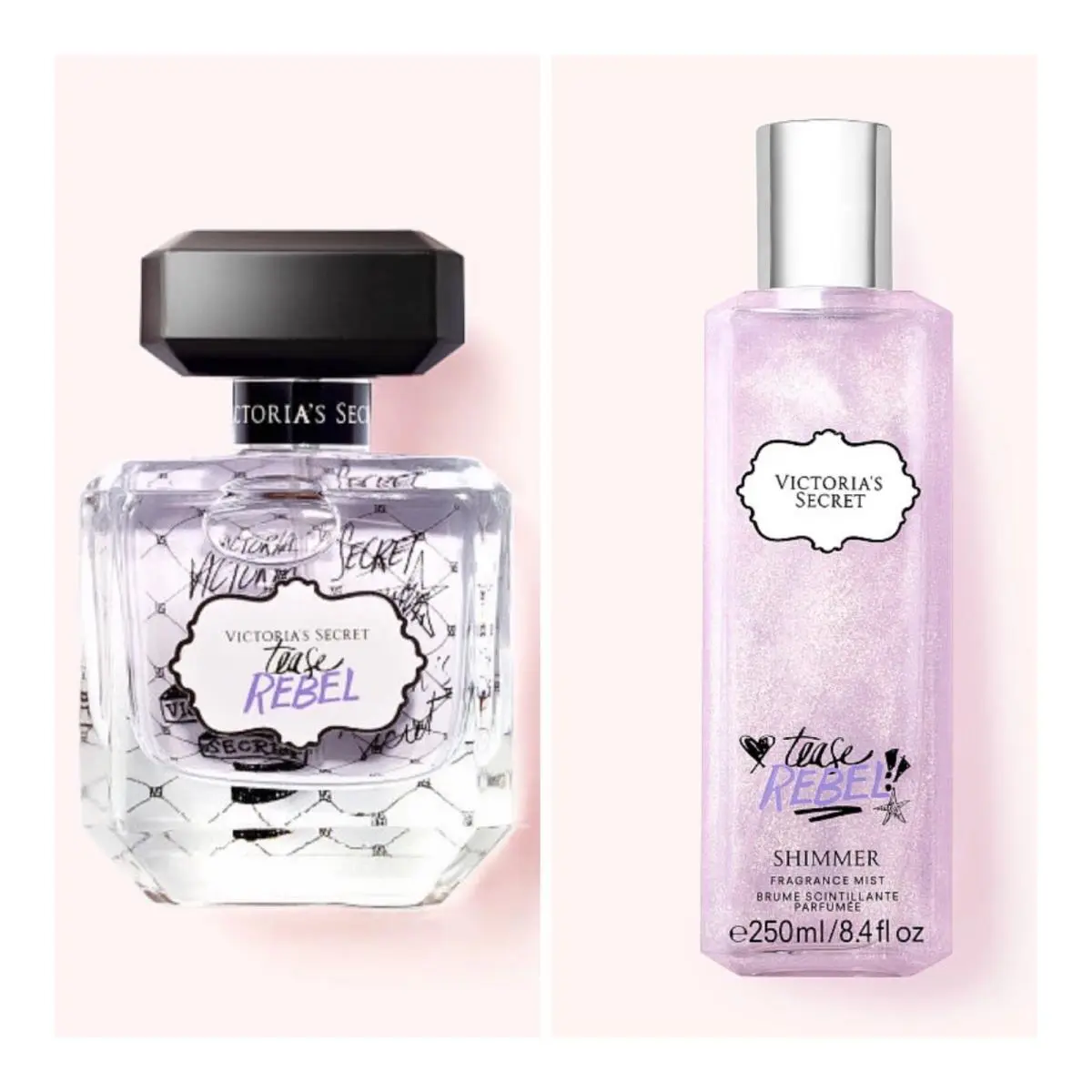 Victoria`s Secret Tease Rebel Eau de Parfum 1 Fl.oz. and Shimmer Fragrance Mist by Victoria's Secret
