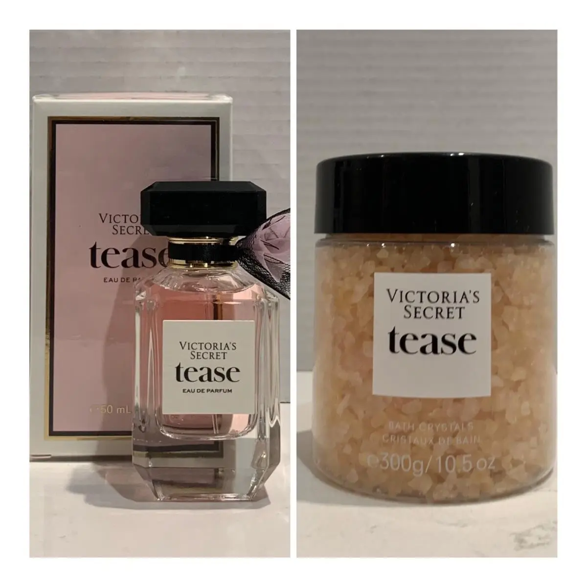 Victoria`s Secret Tease Eau de Parfum 3.4 Fl.oz. and Bath Crystals by Victoria's Secret