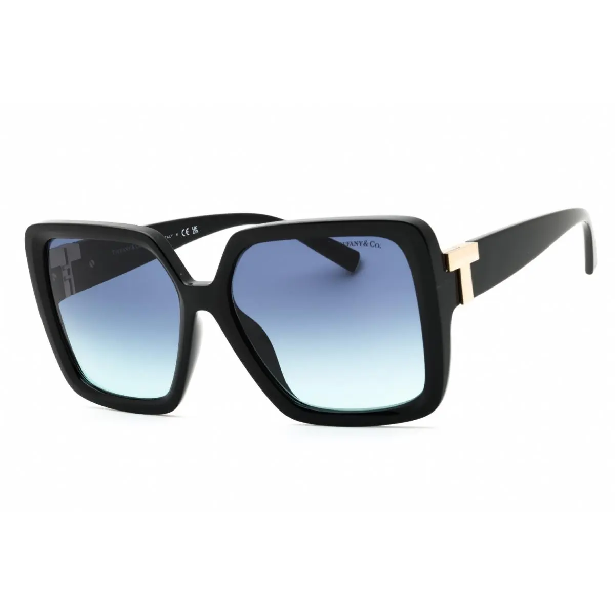 Tiffany TF4206U 80019S Sunglasses Black Frame Blue Gradient Lenses 58mm