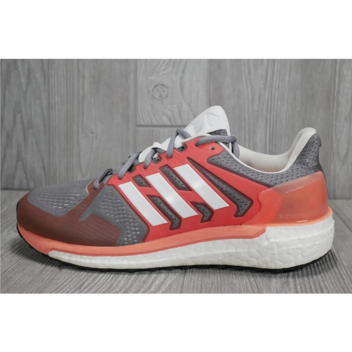 Adidas Mens Supernova ST Boost DB0911 Gray Running Shoes Sneakers Size 9.5