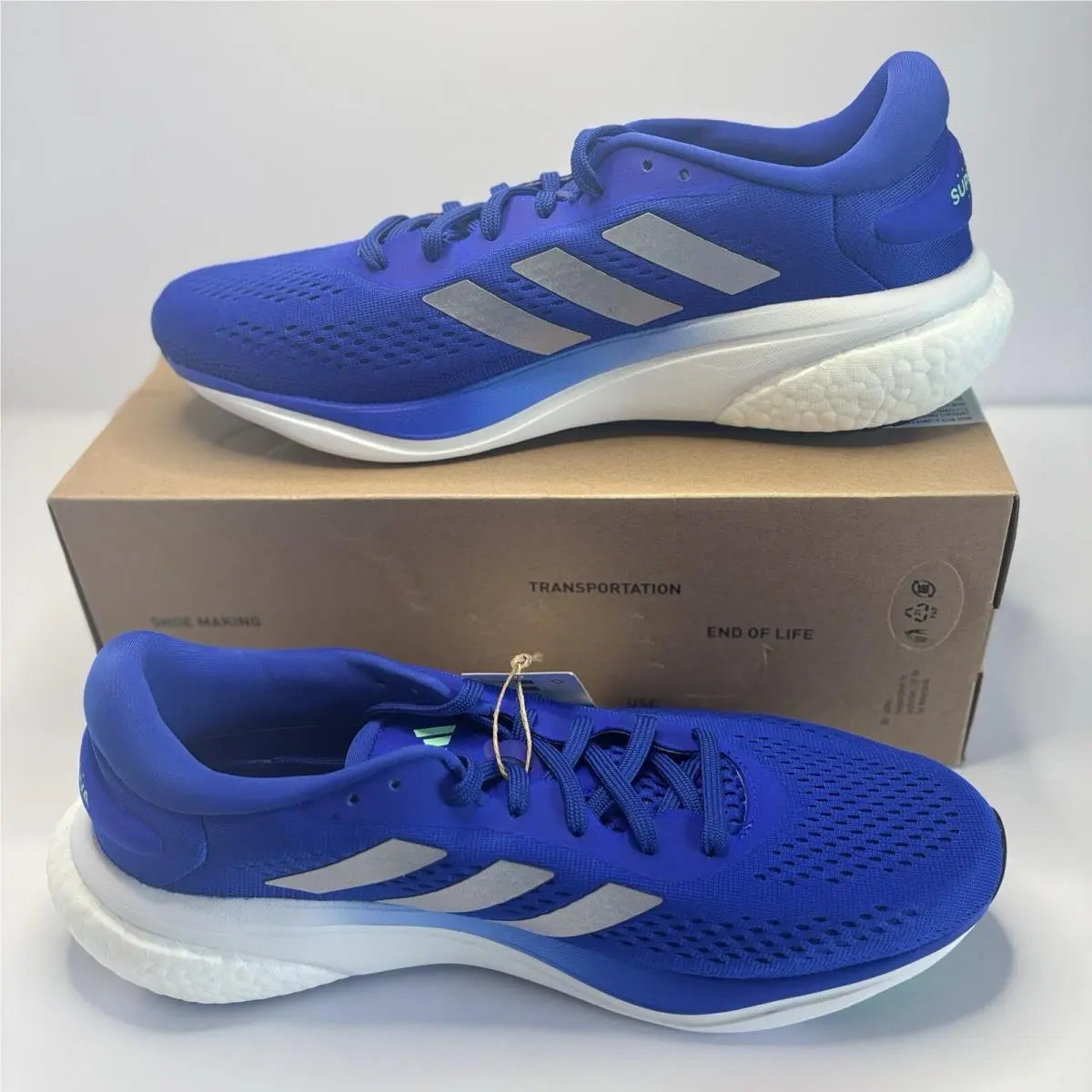 Adidas Mens Running Supernova 2 Shoe Blue/white HQ9938 Size 11