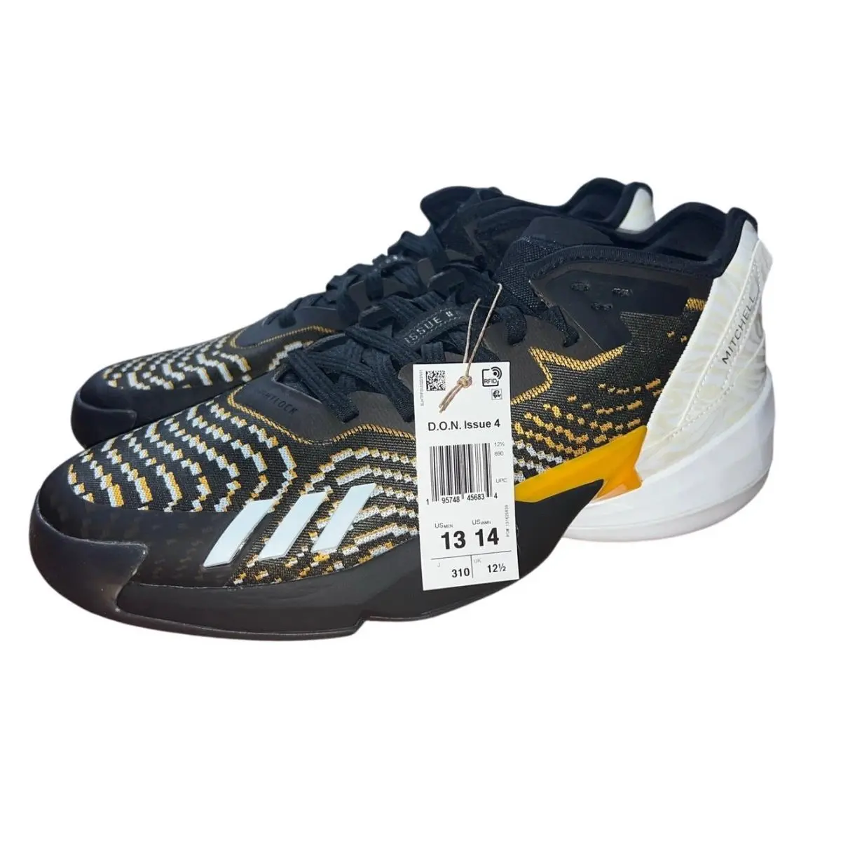 Adidas D.o.n. Issue 4 x Grambling State Low Tigers Basketball Shoes Men 13 Wm 14