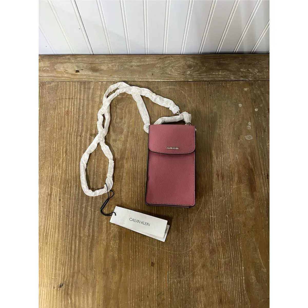Calvin Klein York Crossbody Phone Bag Gold Chain Hailey Convertible