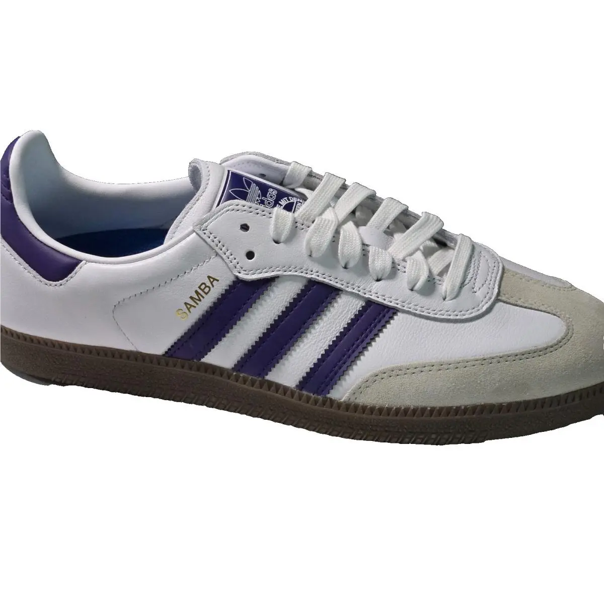 Adidas Men`s Sneakers Shoes Size 11 White Collegiate Purple Samba Adv Suede