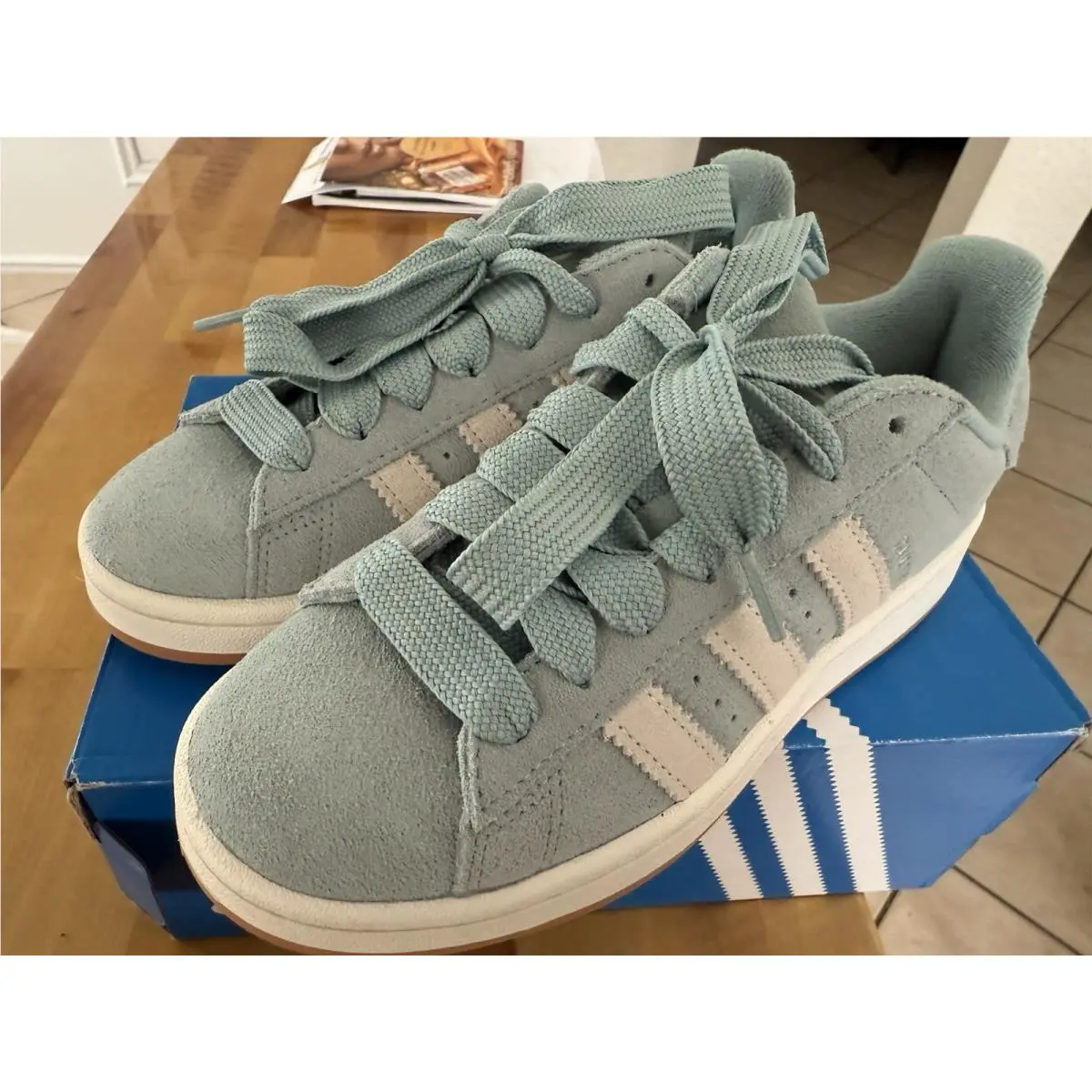 Size 6.5 -  Campus 00s Hazy Green Women by Adidas