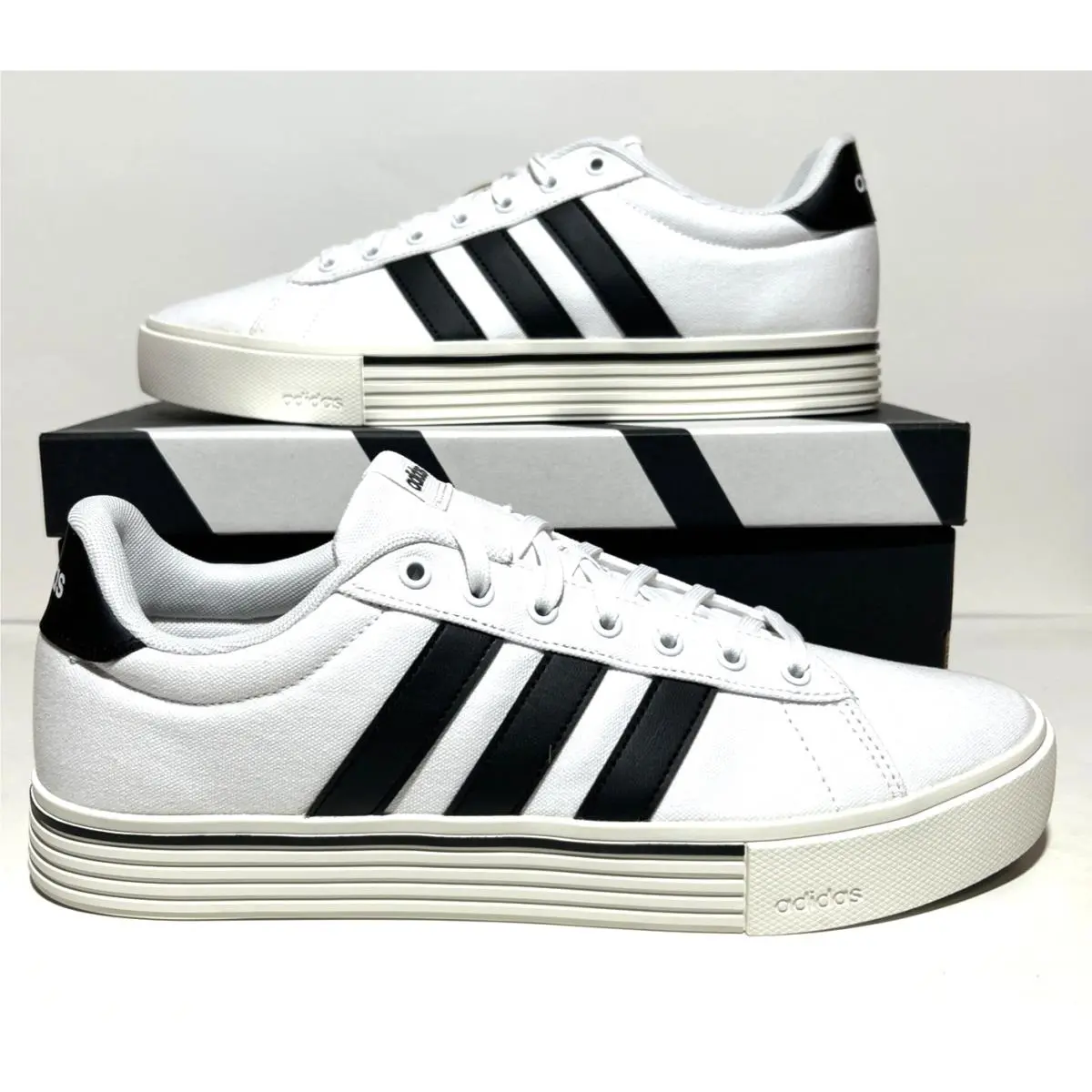 Adidas Daily 4.0 Mens Size 12 White Black Athletic Casual Urban Sneakers