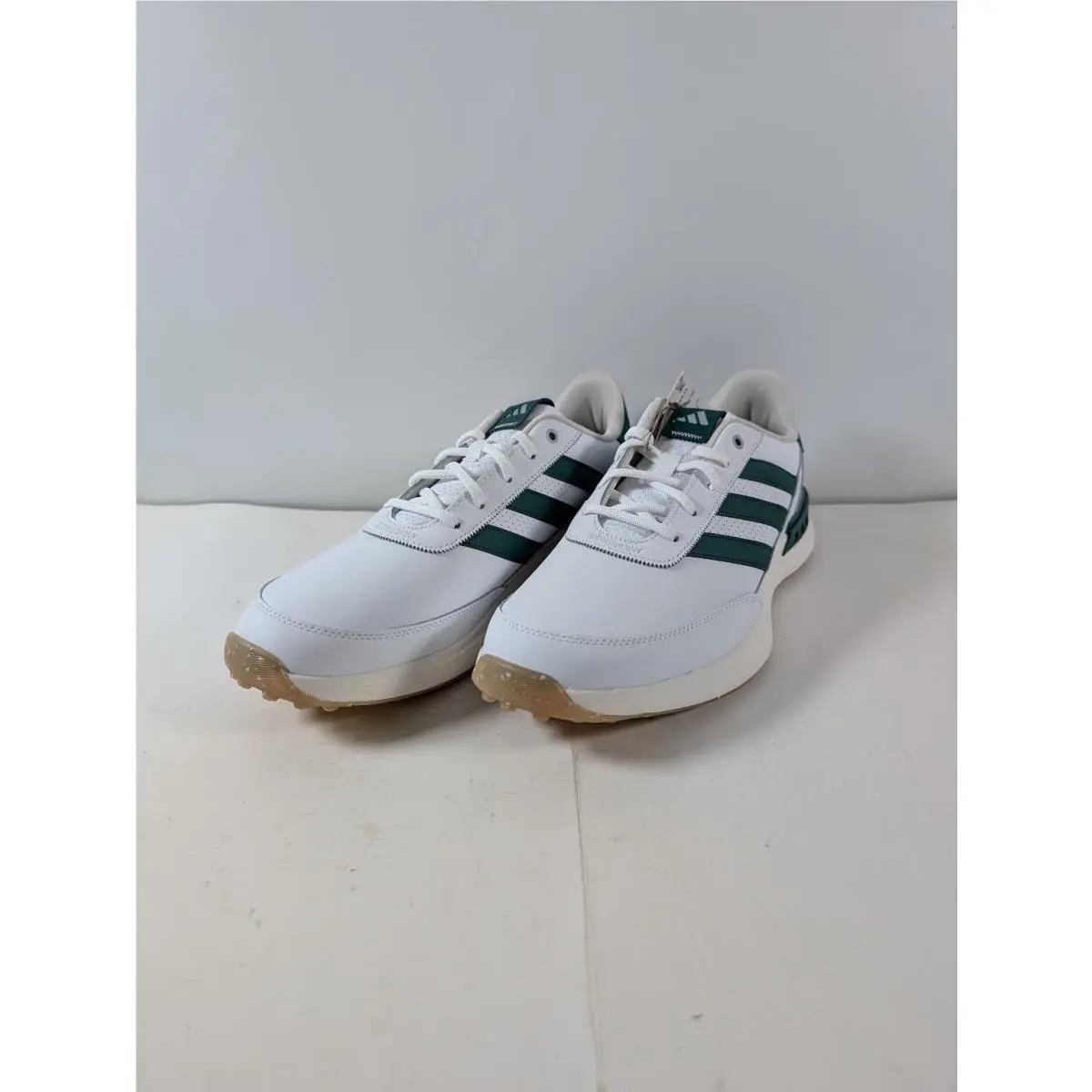 Adidas S2G SL Leather 24 Men`s US 12 White Green Waterproof Golf