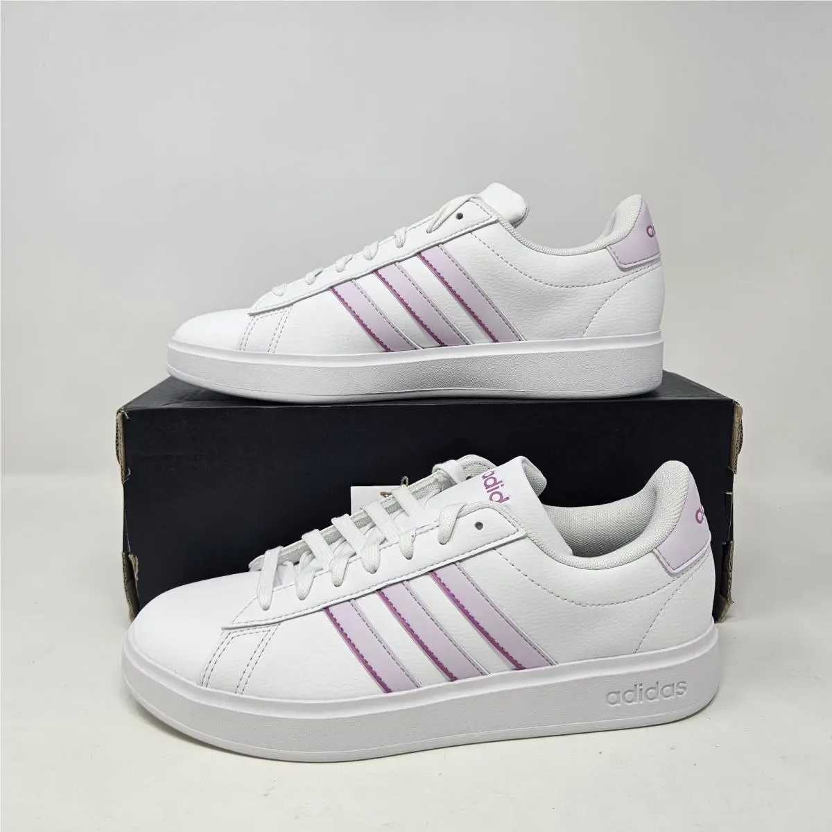 Adidas Grand Court 2.0 `white / Pink` Casual Sneaker / IG9242 / Women`s Size 7.5