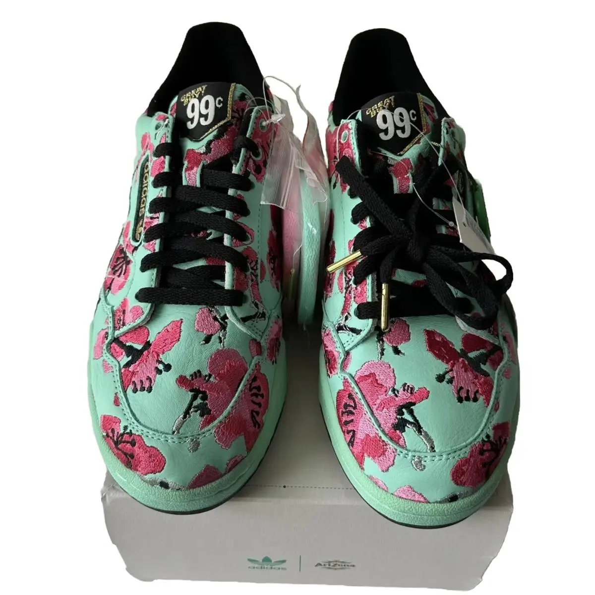 Adidas Arizona Men’s Size 9 Continental 80 Green Tea 2019 Rare Cherry Blossom