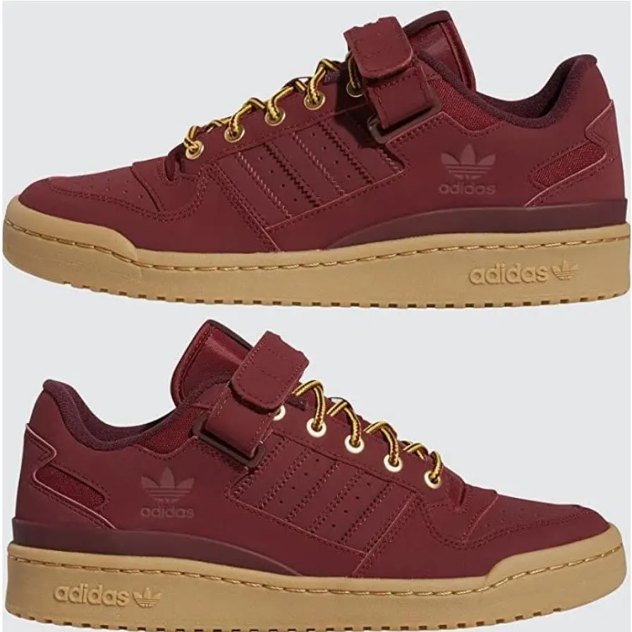 Adidas Forum Low GX7077 Maroon/gum Boys/mens Size 5
