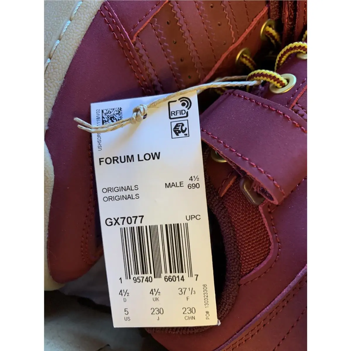 Adidas shoes - adidas Forum Low - Forum Low - GX7077 - Maroon (UPC: 0195740660147) 10