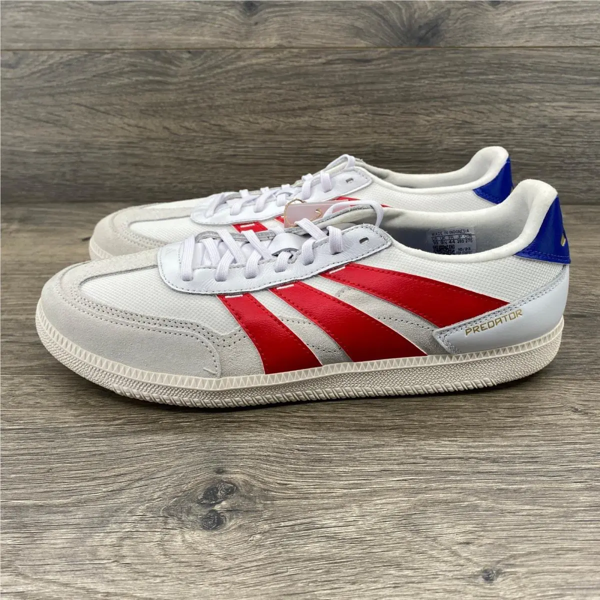 Adidas Predator Freestyle Shoes White Red Blue Men`s Size 10