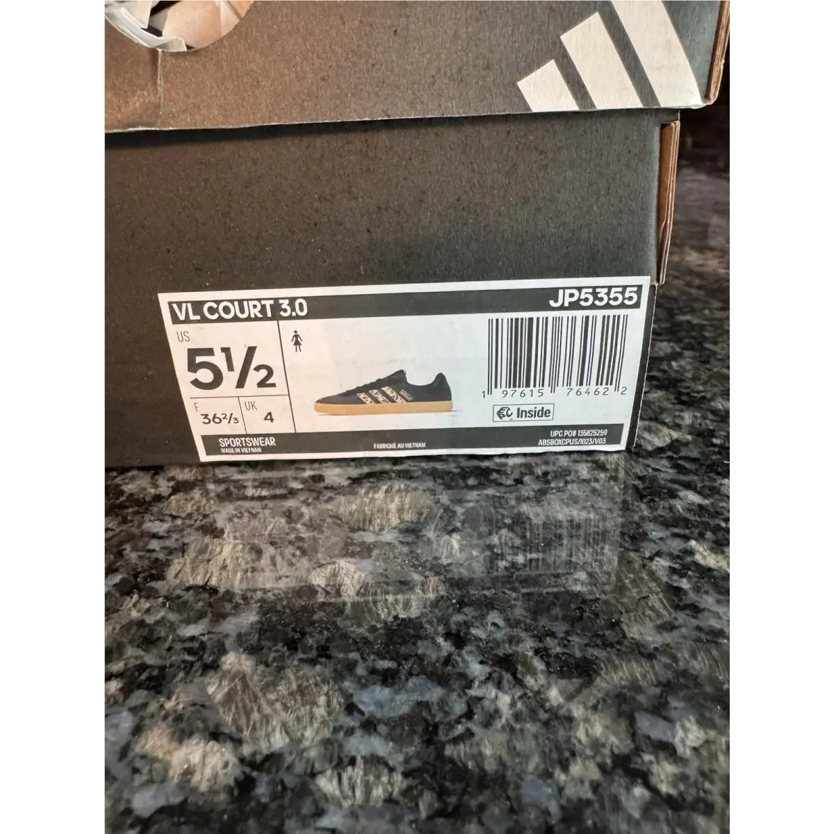 Adidas shoes - adidas Vl Court 3.0 Cheetah Lave Up - JP5355 - Black 6