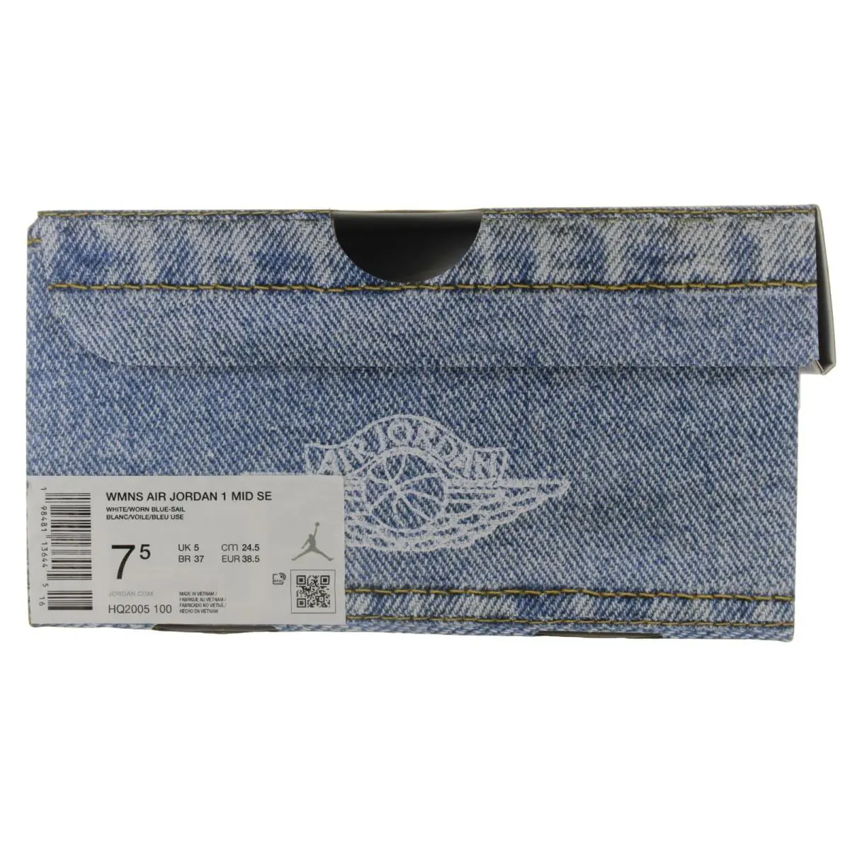 Nike shoes - Nike Air Jordan 1 Mid Denim - HQ2005 100 - White, Worn Blue, Sail, Gum Light 12