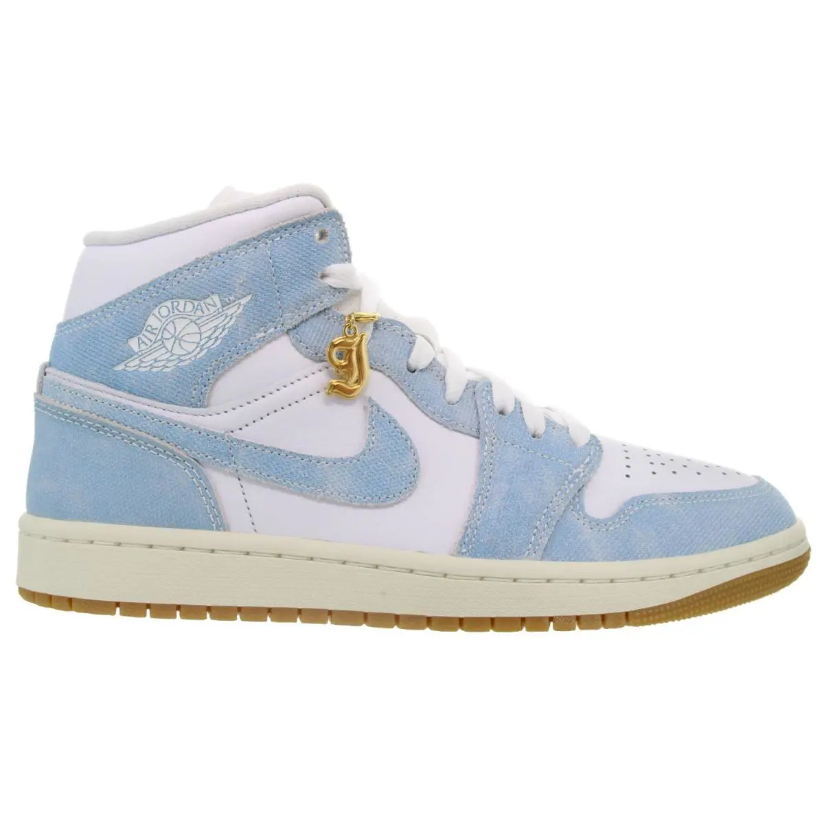 Nike shoes - Nike Air Jordan 1 Mid Denim - HQ2005 100 - White, Worn Blue, Sail, Gum Light 0
