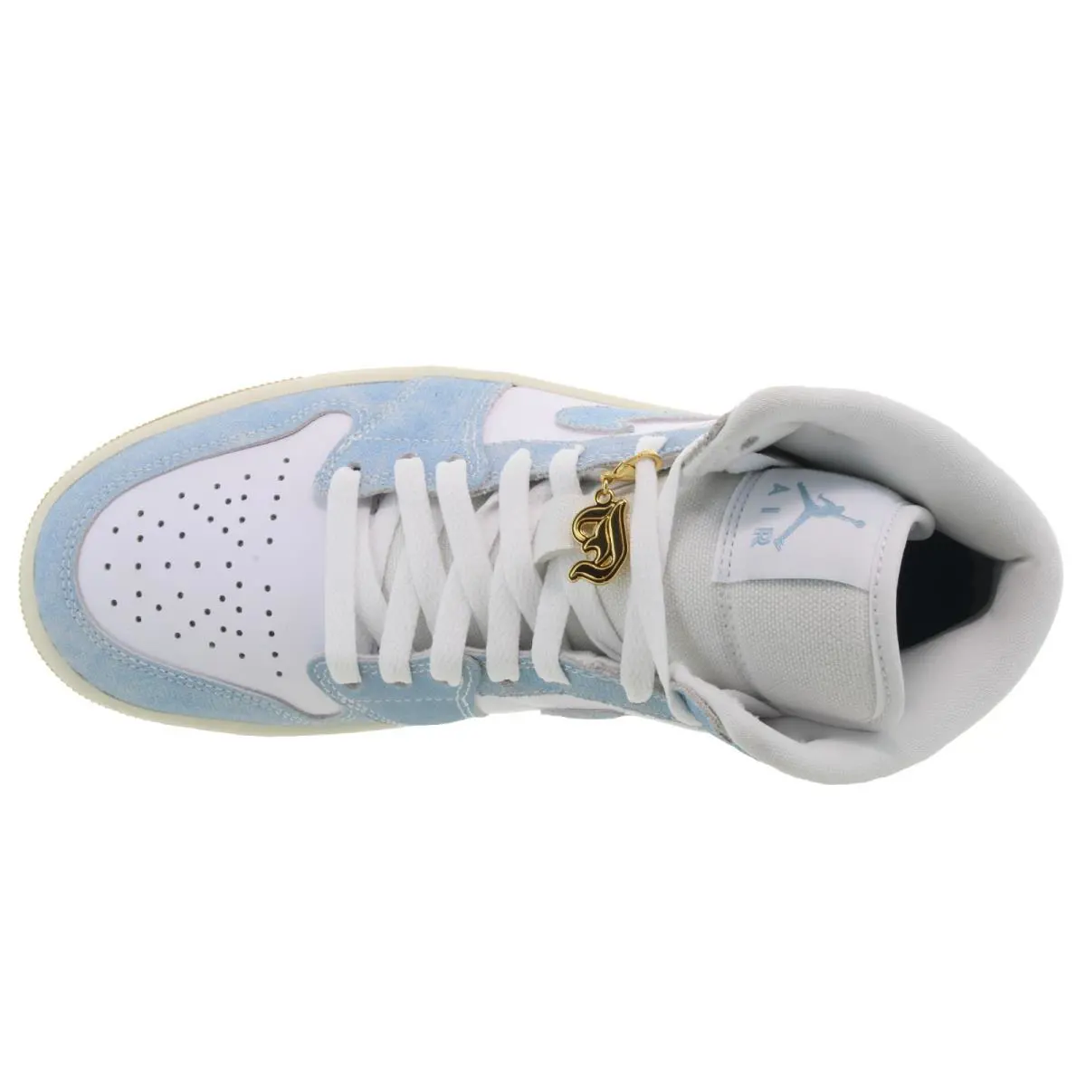 Nike shoes - Nike Air Jordan 1 Mid Denim - HQ2005 100 - White, Worn Blue, Sail, Gum Light 7