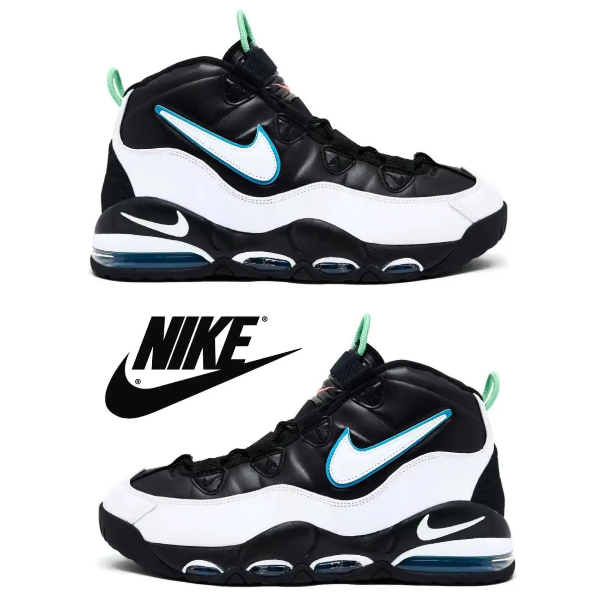 Nike shoes - Nike Air Max Uptempo - Air Max Uptempo - Black, Maufacturer: Black/White/Orion Blue/Crimson Pulse/Green Glow 27