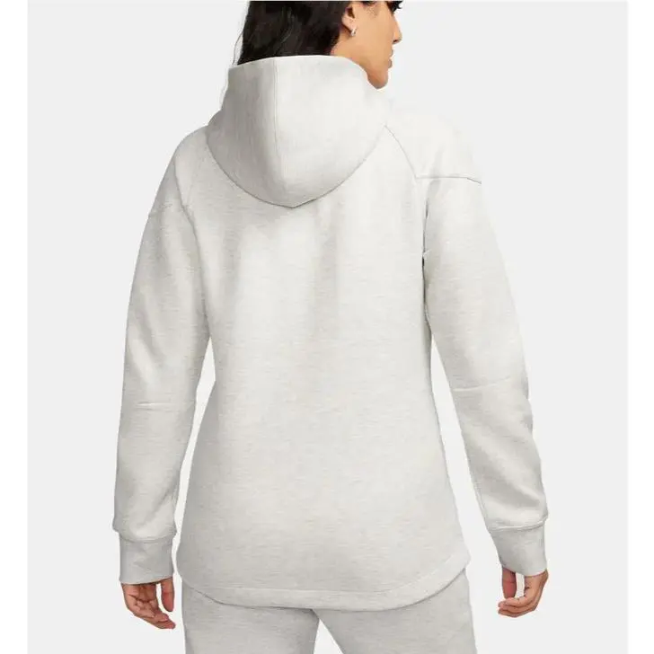 Nike clothing - Nike Sportswear Tech Fleece Windrunner Women`s Full-Zip Hoodie - FB8338-013 - LIGHT GREY/HTR/BLACK 0