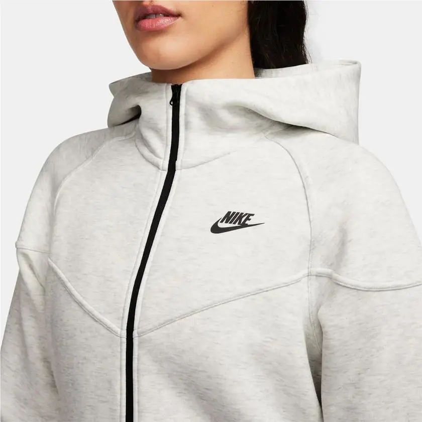 Nike clothing - Nike Sportswear Tech Fleece Windrunner Women`s Full-Zip Hoodie - FB8338-013 - LIGHT GREY/HTR/BLACK 1