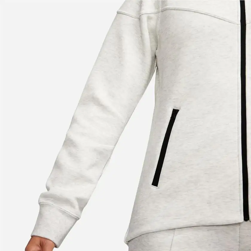 Nike clothing - Nike Sportswear Tech Fleece Windrunner Women`s Full-Zip Hoodie - FB8338-013 - LIGHT GREY/HTR/BLACK 8