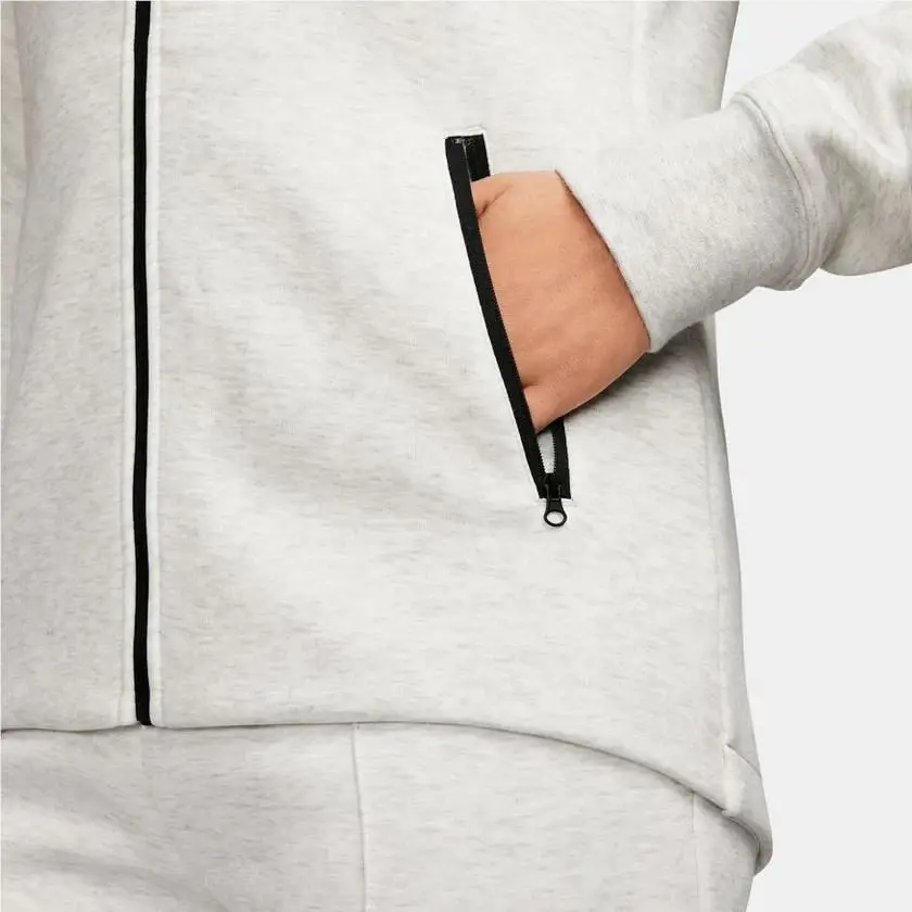 Nike clothing - Nike Sportswear Tech Fleece Windrunner Women`s Full-Zip Hoodie - FB8338-013 - LIGHT GREY/HTR/BLACK 9
