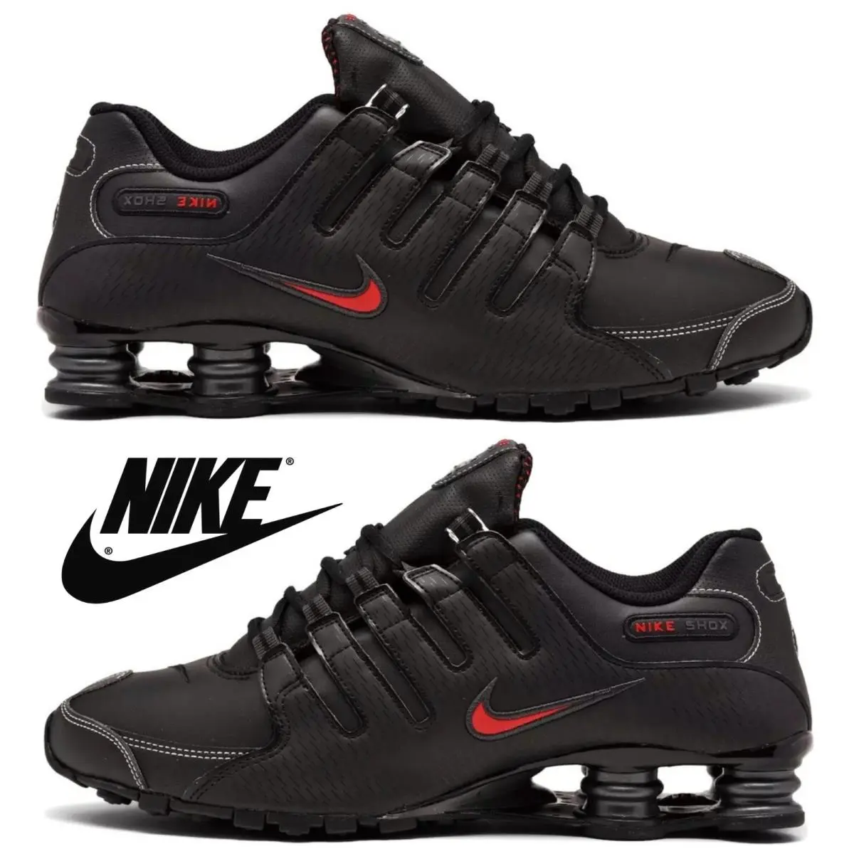 Nike shoes - Nike Shox - Shox - Black, Maufacturer: Black/White/Varsity Red 7