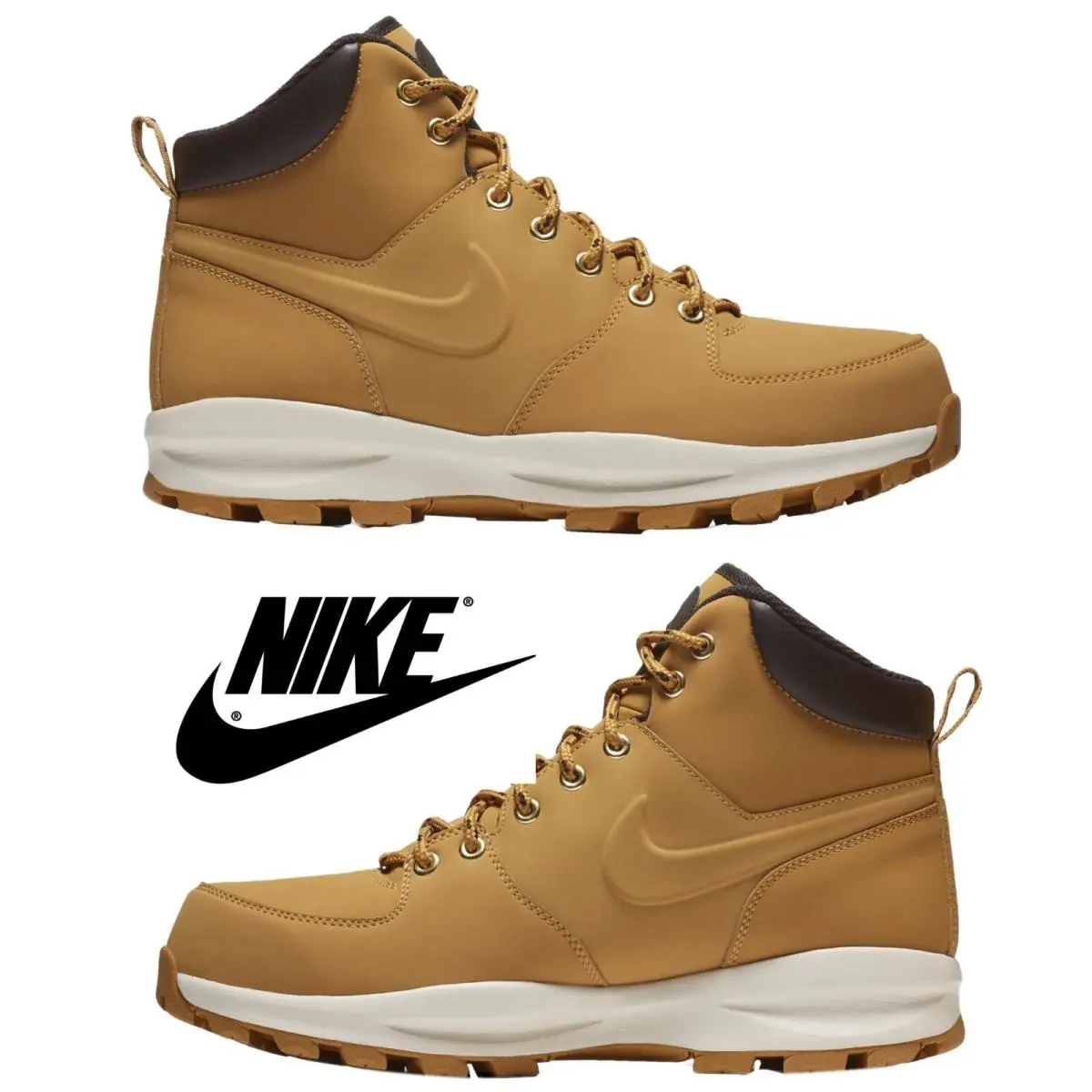 Nike Manoa Men`s Boots Winter Hiking Shoes Waterproof Outdoor Sneakers Brown - Brown, Manufacturer: Haystack/Haystack/Velvet Brown