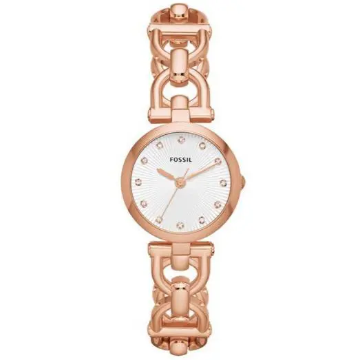 Mint  Olive Crystals Rose Gold Stainless Steel 28mm Womens Watch ES3350 by Fossil